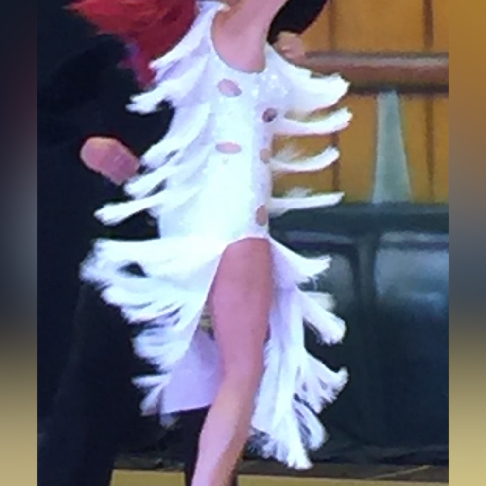 Striking Latin or rhythm dance competition ballroom dress by Venus
